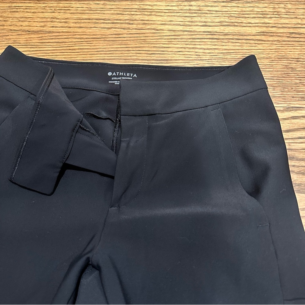 Athleta Stellar Trouser Pant Sz 4 Black